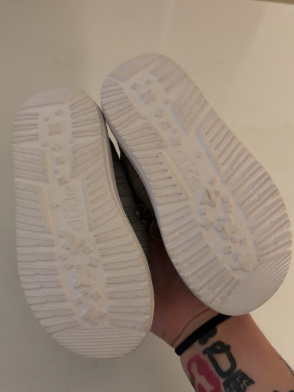Hey Dude Kids Gray Knit Slip-On Sneakers - Picture 2 of 2